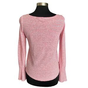 Lauren Ralph Lauren Linen Bell Sleeve Tee Women SM Linen Coastal Beachy Preppy.